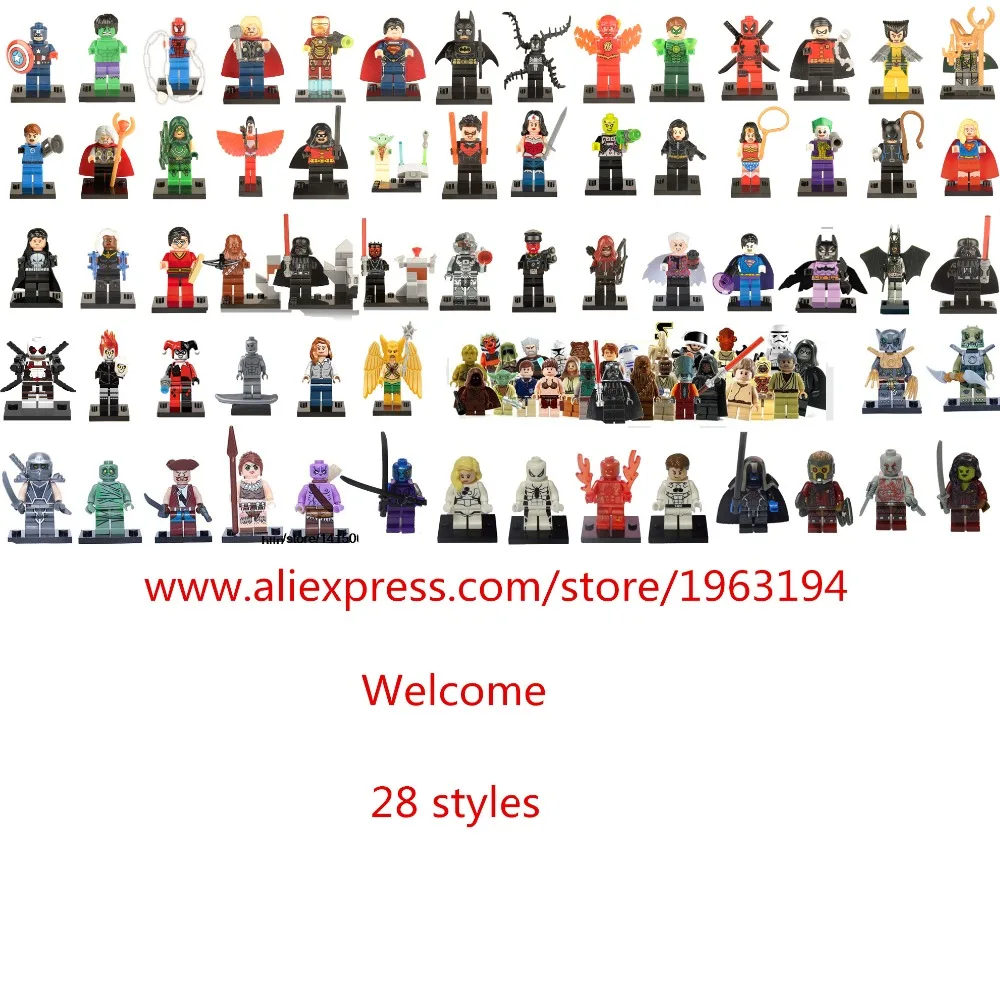 SY180 8 шт./лот Новые Горячие Супер Герои Звездные войны Мстители детские игрушки