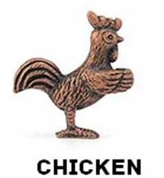 Bronze chicken Мини размер Латунь Бронза Медь Китайский 12 зодиака фигурки животных подставка для ароматических палочек офисный стол Декоративные - Цвет: Bronze chicken