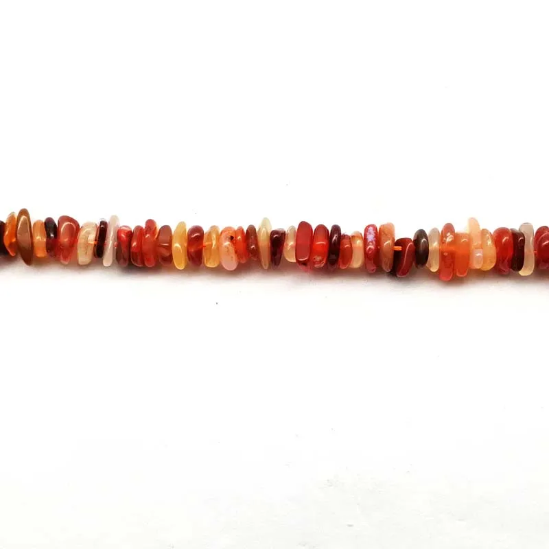 (Бесплатная доставка) 1 нить красный агатный чип свободный шарик 15 5 дюймов