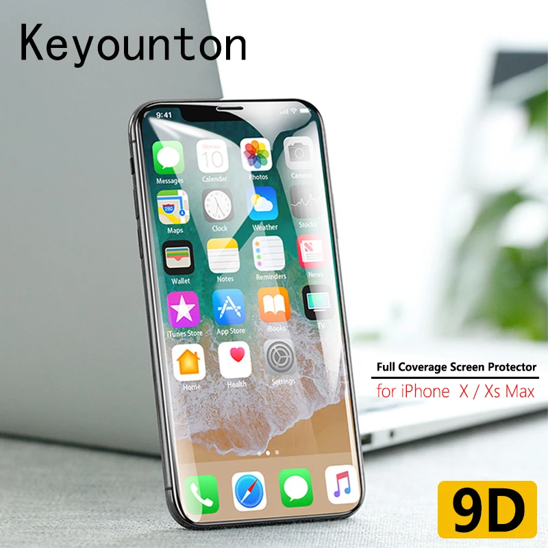Защита экрана для iPhone XS Max X XR полное покрытие закаленное стекло 6 6S 7 8 Plus жесткая