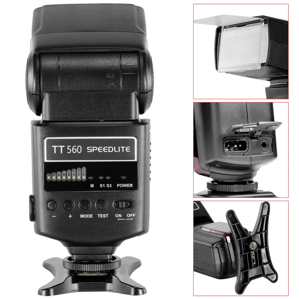 Вспышка Neewer TT560 Speedlite с 12 цветными фильтрами комплект для Canon Nikon Panasonic Olympus Pentax и