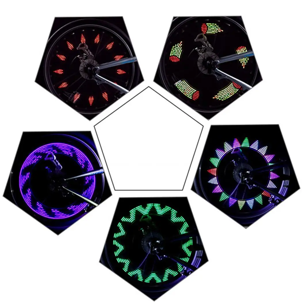 Велосипедный Водонепроницаемый светодиодный 30 моделей RGB Велосипедное колесо