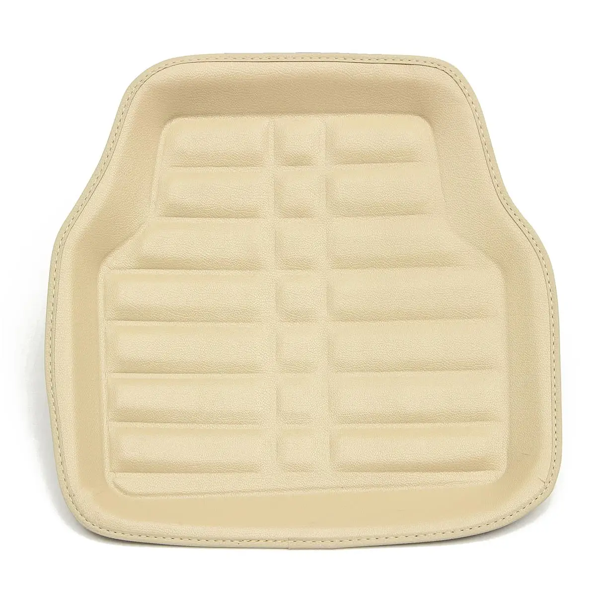 Универсальный автомобильный кожаный коврик бежевый водонепроницаемый для пола