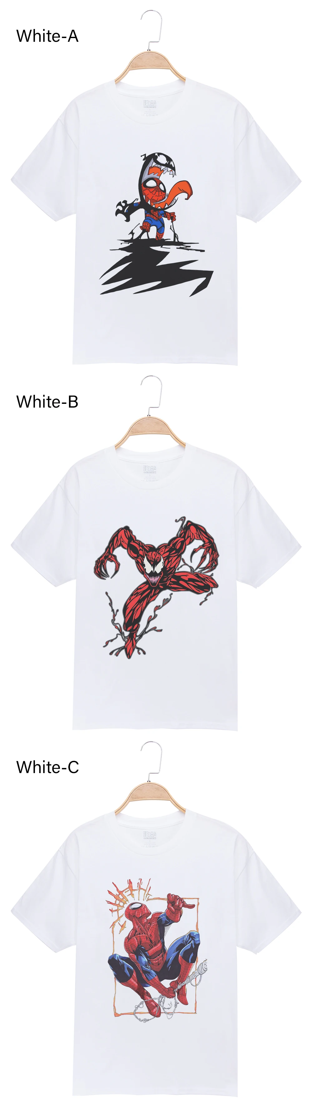 Мужская футболка Мстители Venom Reverse Character 3D печать человек футболка короткий рукав Человек-паук хлопок Мужская одежда топы футболки