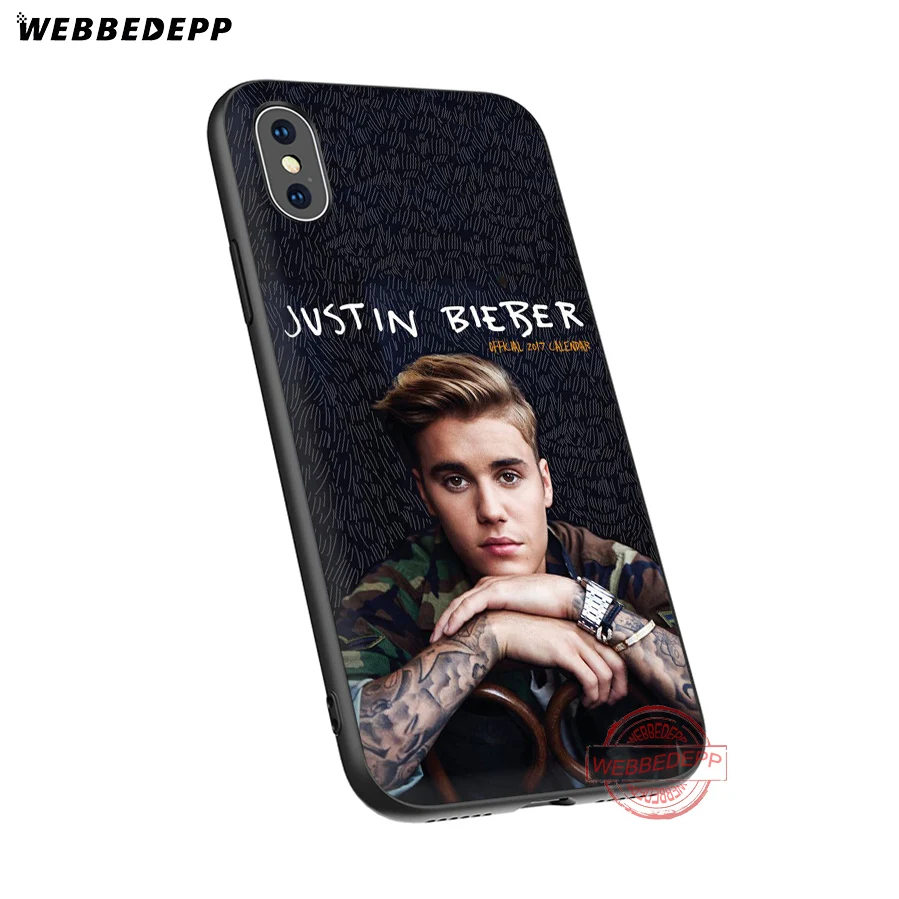 WEBBEDEPP Джастин Бибер Универсальный супер мягкий силиконовый чехол для iPhone 8 7 6S 6 Plus