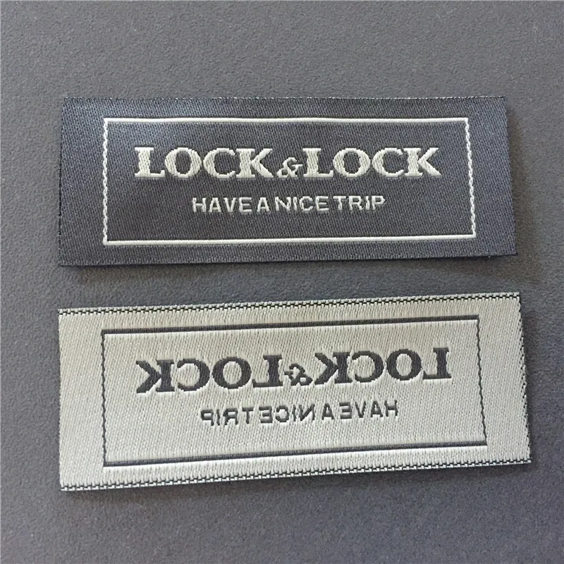 

Customized High Density 75D Meticulous Polyester Woven Labels Clothing Main Labels Garment Labels