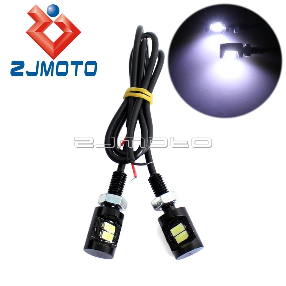 ZJMOTO 2x мотоциклетное светодиодное Освещение номерного знака Автомобильный багажник номерной знак светильник