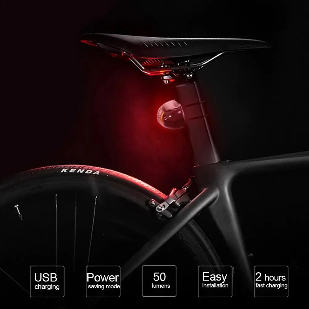 2 в 1 велосипедный сигнальный светильник с аккумулятором USB Перезаряжаемый задний