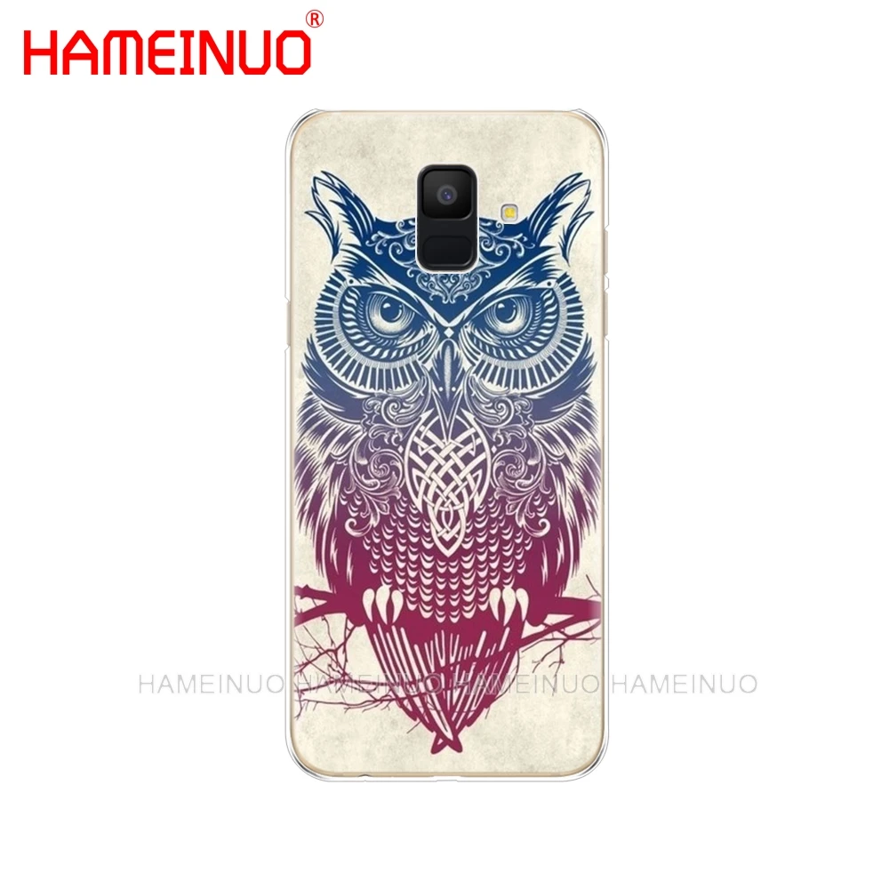 HAMEINUO Красочные Совы чехол для телефона для samsung Galaxy J4 J6 J8 A9 A7 A6 A8 плюс j7 duo - Цвет: 40148