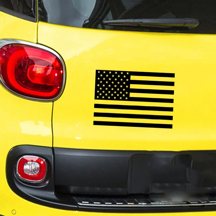 Монохромная виниловая наклейка с американским флагом интересная упаковка