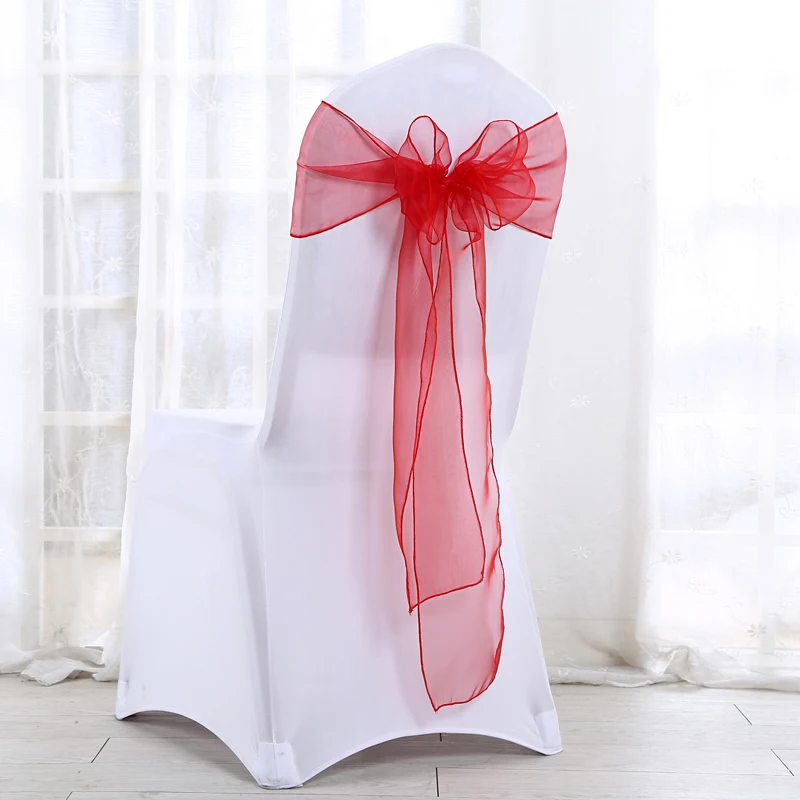 

50pcs 18*275cm Organza Chair Sashes Tulle Wedding Party Decorations Mint Green Decoration Bow Chair Sash Ruban Chaise
