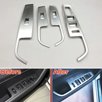 car styling 4x interior door window button switch cover frame decoration armrest trim fits for hyundai sonata 9thlf 2015