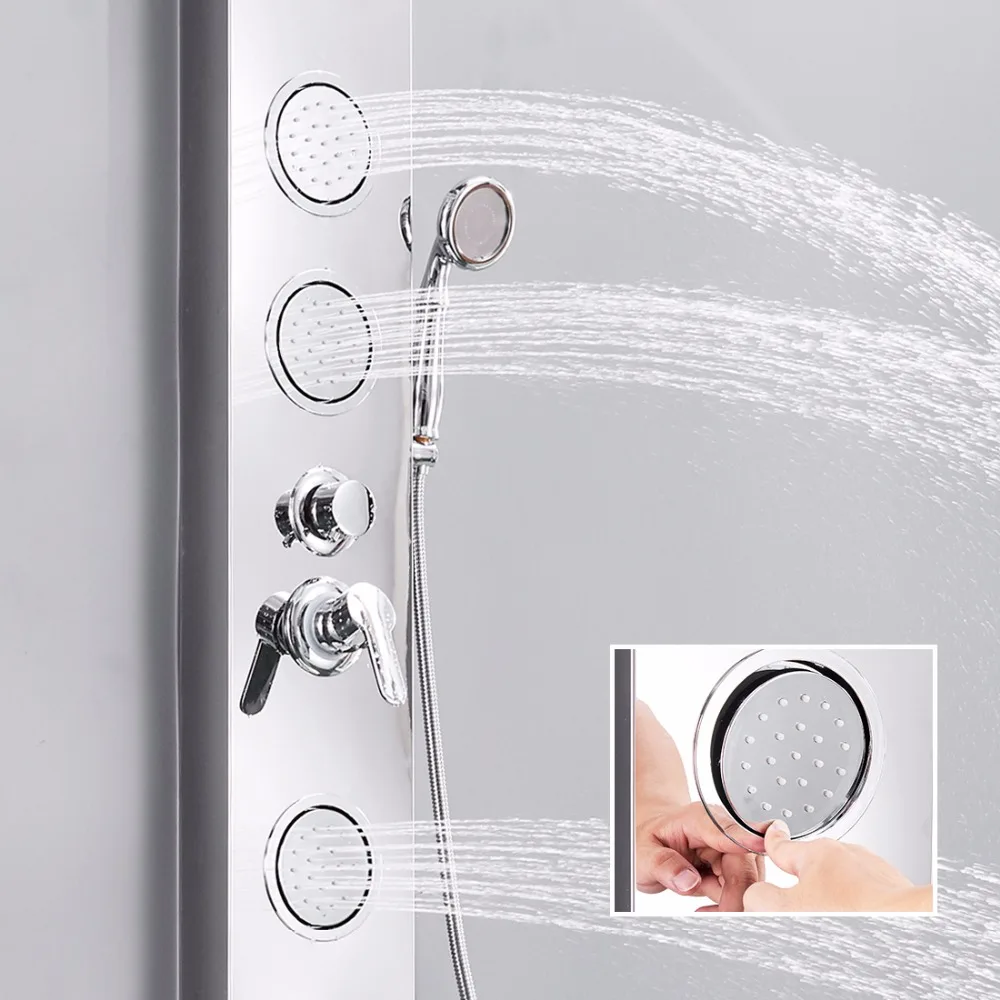 Дождевая душевая панель Fapully 304 для ванной комнаты матовая никелевая колонка