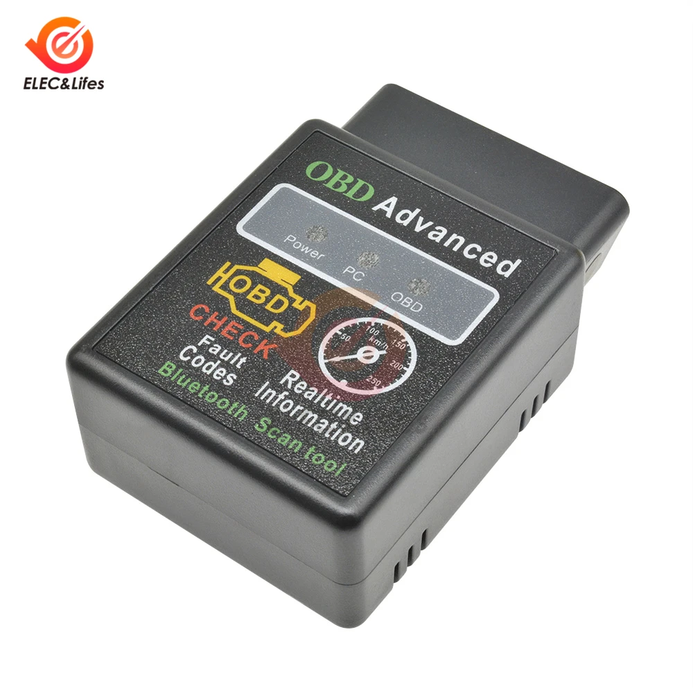 ELM327 V1.5 V2.1 OBD2 OBDII Bluetooth Авто диагностический сканер 12V автомобиль мотоцикл читатель кода OBD2 адаптер 16Pin кабель-удлинитель