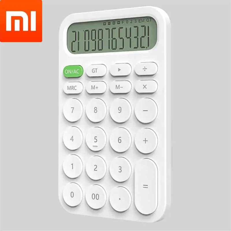 Xiaomi 12 цифровой электронный Калькулятор простой дизайн светодиодный дисплей
