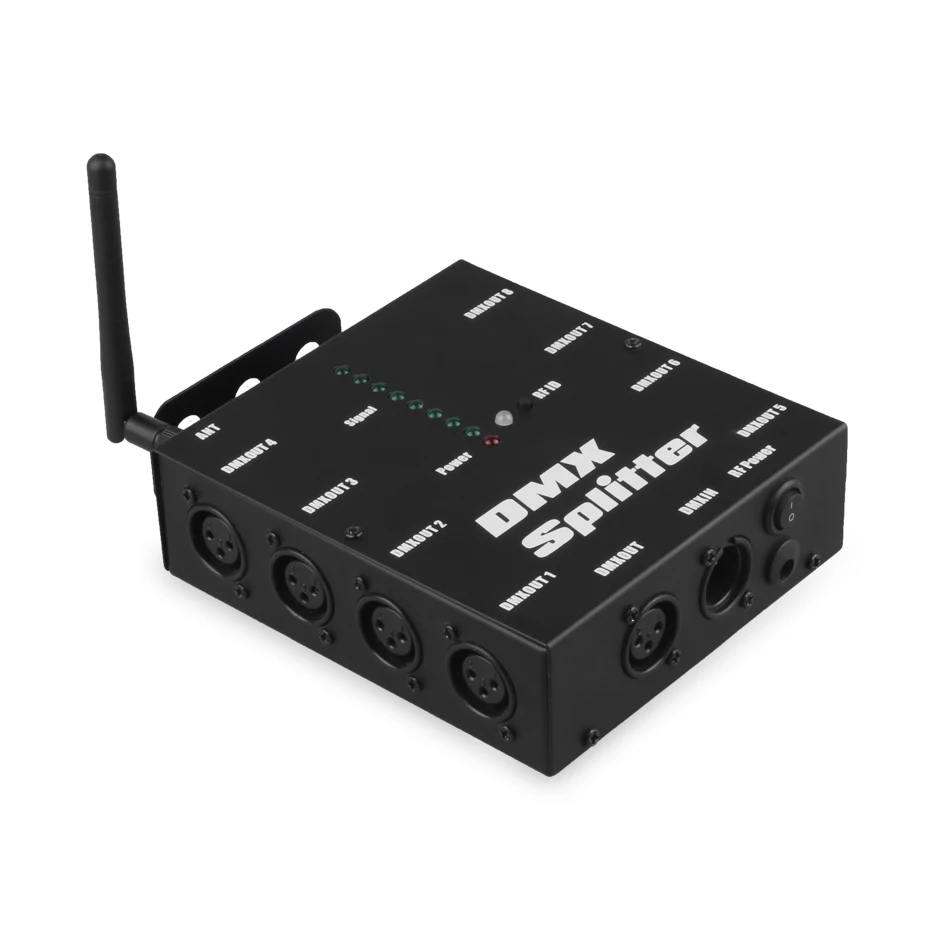 Чужой 8 способ Беспроводной DMX 512 3-контактный изолированный сплиттер усилитель с Беспроводной DMX передатчик приемник для DJ диско этапа лазерный свет