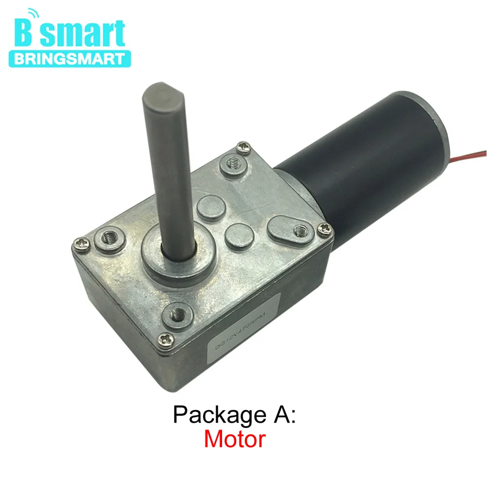 

51mm Long Shaft Micro Electric Motor 5840-31ZY Low Speed 12-470rpm High Torque Reducer DC 24V 12V Bringsmart Worm Geared Motor