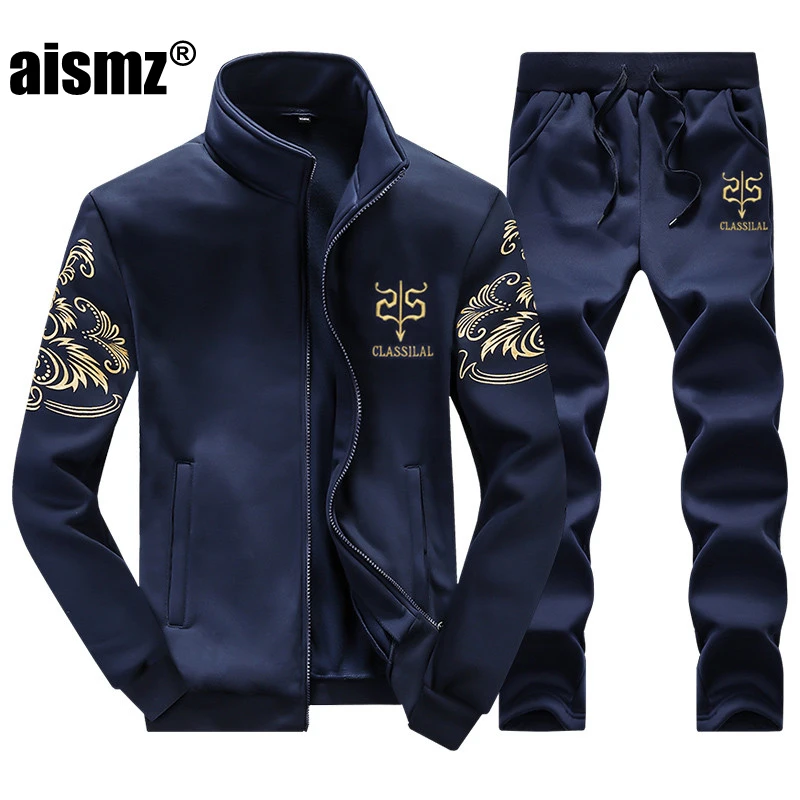 Костюм Aismz мужской спортивный без капюшона свитшот на молнии повседневная