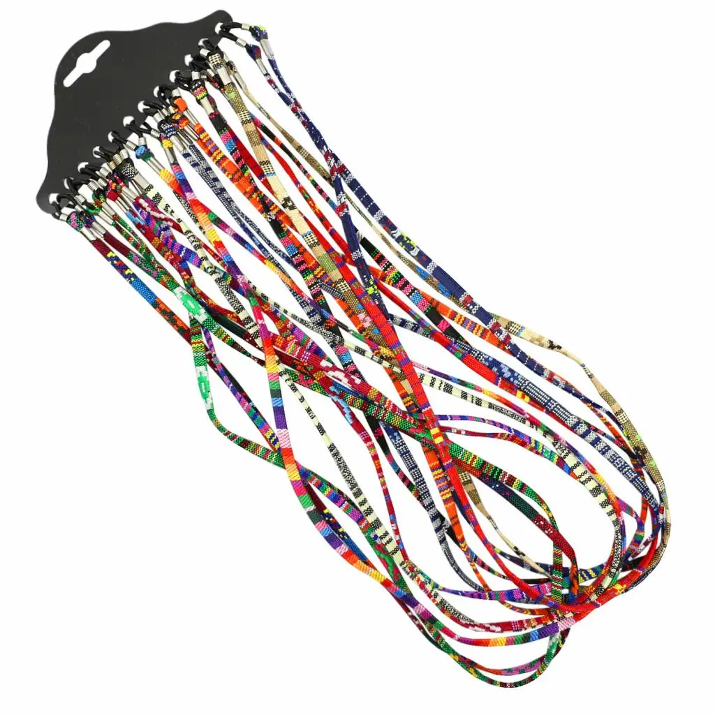Цепочка для очков в стиле бохо 12 шт. цветные шнуры хлопковая веревка держатель