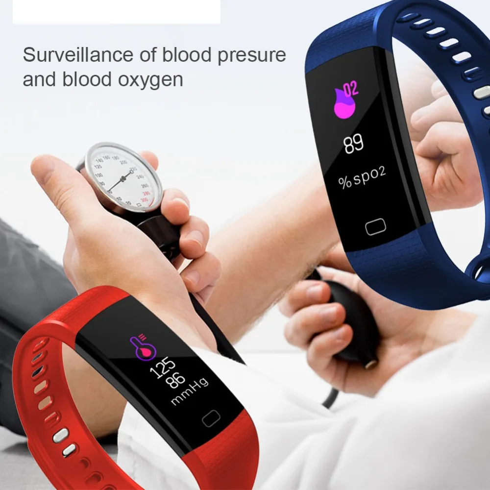 Bluetooth Смарт часы для мужчин браслет женщин цветной экран Y5 Smartband монитор