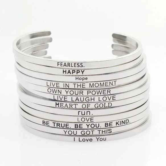 Браслет для мужчин и женщин браслет из нержавеющей стали с гравировкой |