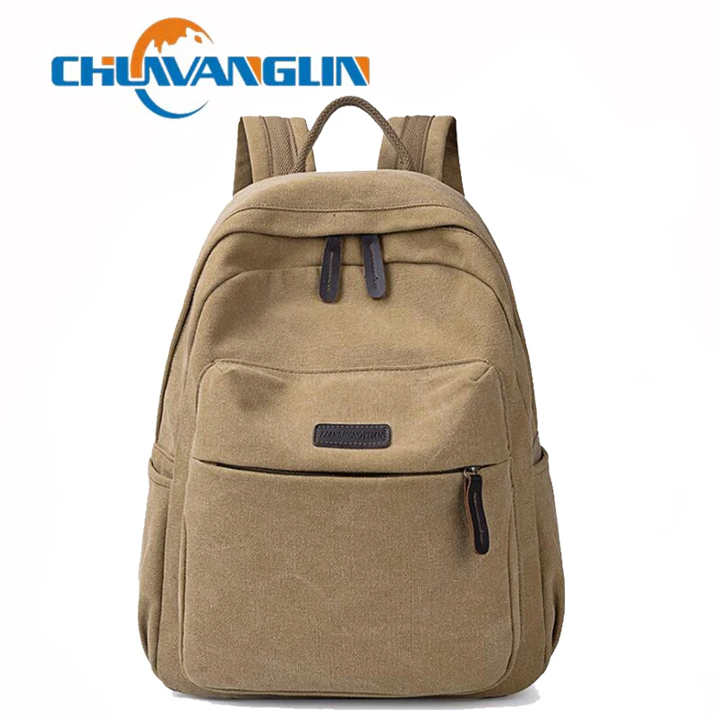 Винтажный холщовый рюкзак Chuwanglin для женщин повседневные школьные ранцы легкий