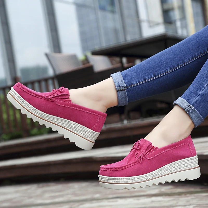 JZZDDOWN Heel High 6cm shoes woman platform Creeper Women genuine leather 7Colors women sneakers female | Обувь