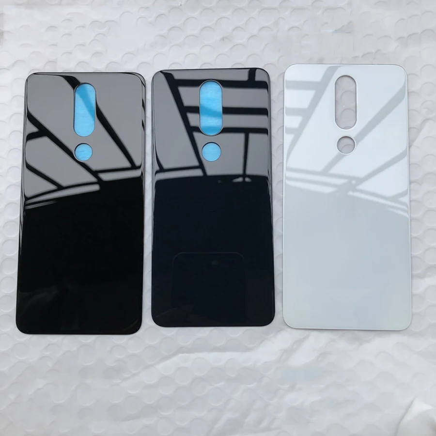 Задняя стеклянная панель для Nokia X6 6,1 Plus, чехол для батареи, Корпус задней двери, замена X5 5,1 Plus x7 8,1+ клей
