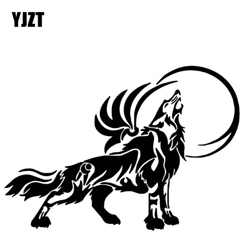 

YJZT 17,8 см * 12,6 см Волчья личность наклейки для автомобиля бампер модный Декор виниловая наклейка черный/серебристый C4-1192