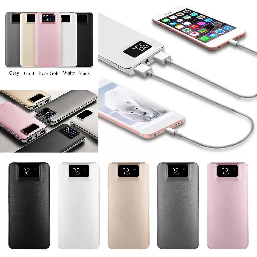 Power Bank 20000 mah Портативный 2 USB Мобильный телефон внешний аккумулятор банк питания