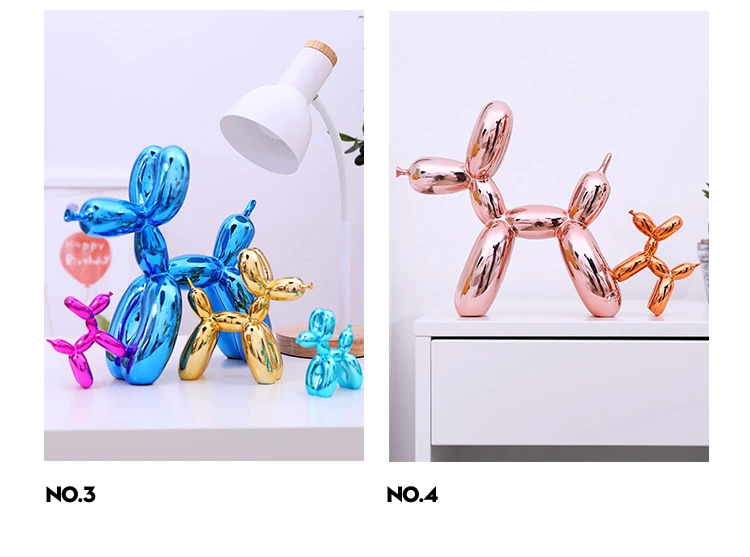 Jeff Koons Блестящий воздушный шар собака абстрактное рукоделие Смола статуэтка домашний декор Художественная Скульптура свадебное украшение декор для дома