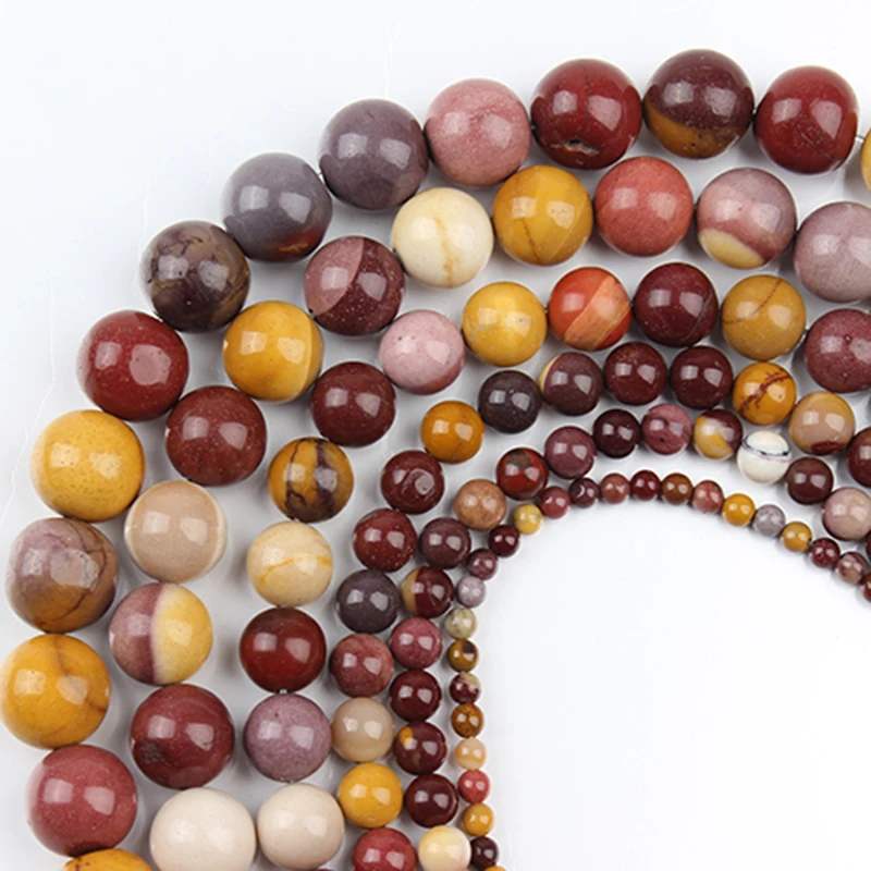 New Mix Colored Loose Natural Beads Charms Spacer Round Stone 4 6 8 10 12 14mm for DIY Jewelry Findings F2119 | Украшения и