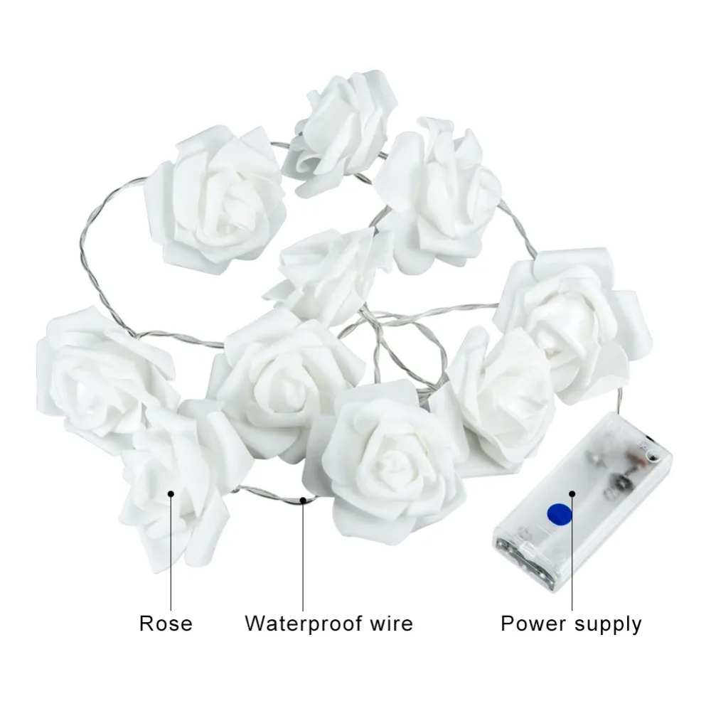 СВЕТОДИОДНАЯ Гирлянда в форме цветка розы на батарейках|fairy christmas|light stringled christmas