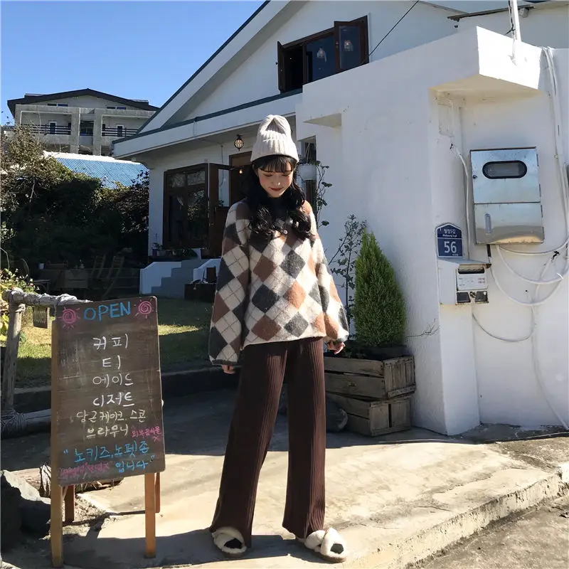 Корейские осенние женские брюки HziriP 2021 модные однотонные универсальные тонкие