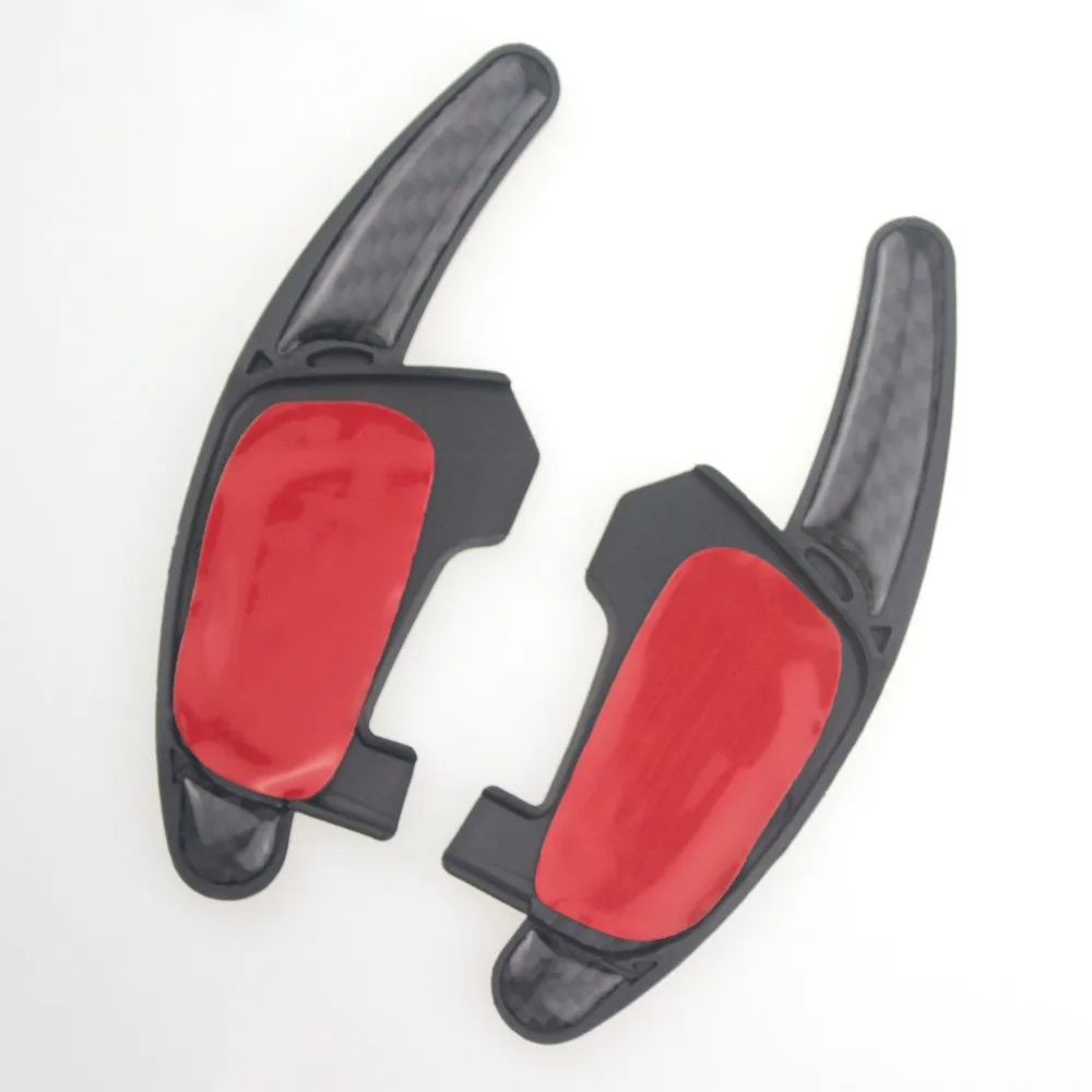 Углеродного волокна рулевого колеса автомобиля Цельнокройное весло крышка Shifter