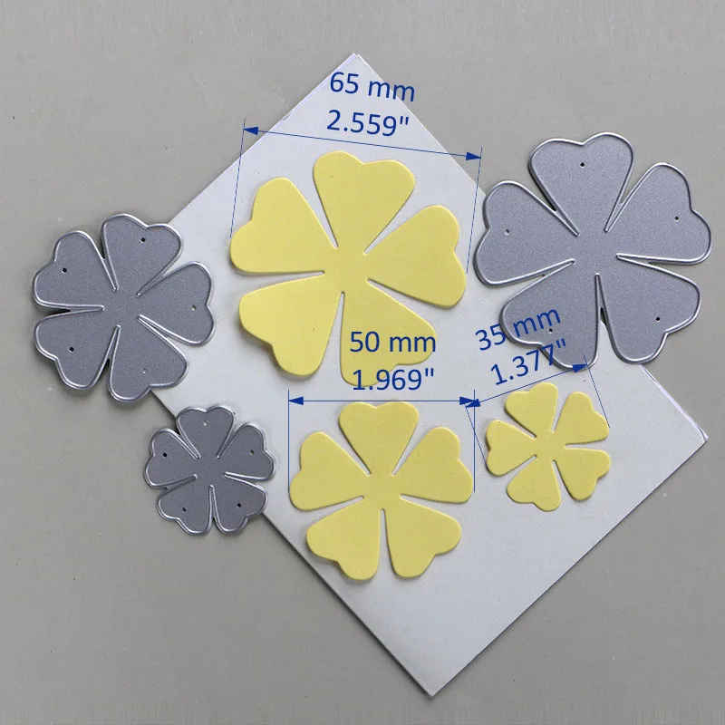Металлические Вырубные штампы duрождения цветочные набор лепестков тиснение