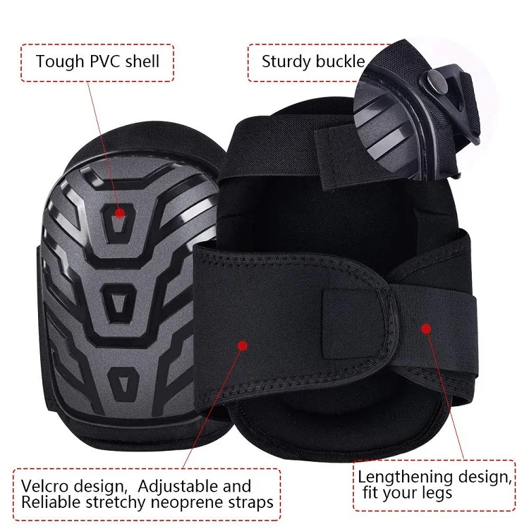Professional Knee Pads with Heavy Duty Foam Padding and Comfortable Gel Cushion Strong Double Straps Adjustable Easy-Fix | Безопасность