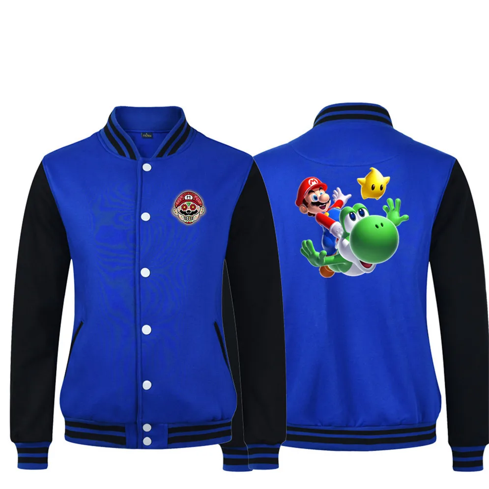 Super Mario Bros Luigi Koopa Yoshi 2019 мужская бейсбольная форма с круглым вырезом и короткими
