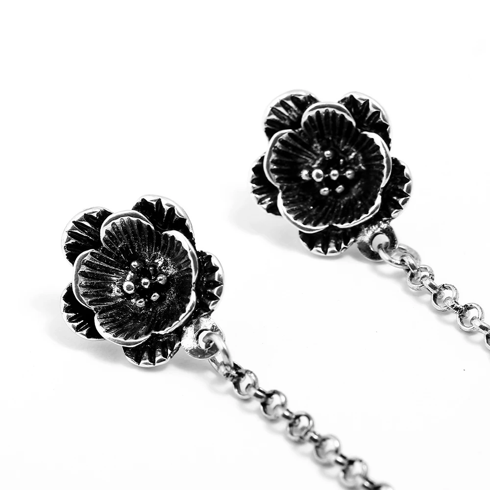 New fashion long drop earrings individuality Creative vintage flower with simulated-pearl for women wedding | Украшения и