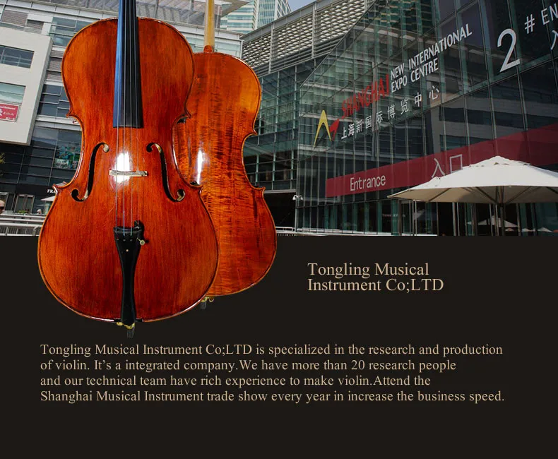 Tongling Класс ААА ель Панель AAA клен спинка Виолончель естественной полосой violon Виолончель для сбора и производительность