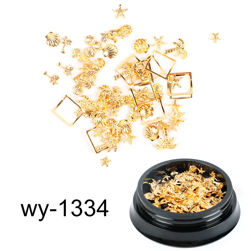 Смешанные золотые серебряные наклейки на ногти Звездные заклепки для ногтей ювелирные изделия для ногтей Стразы для украшения ювелирных изделий наклейки для ногтей DIY маникюр