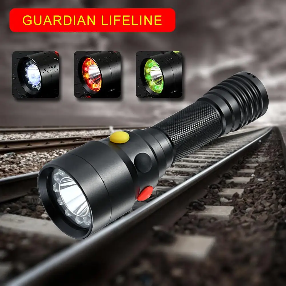 3 цвета сигнальные огни железнодорожные фонари для ремонта 3-mode фонарик свет 18650 |