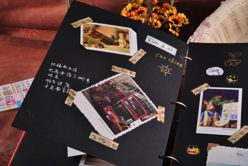DIY любовь фотоальбом 30 страниц мини мгновенный альбом с фотографиями для сохранения памяти Винтаж кленовый лист DIY Фотоальбом