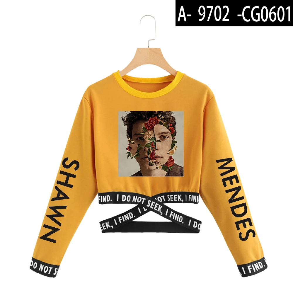 yellow Сексуальный стильный billie Singer крутой kpop Свитшот летний Ariana Grande женский крутой shawn mendes модный уличная одежда - Цвет: yellow