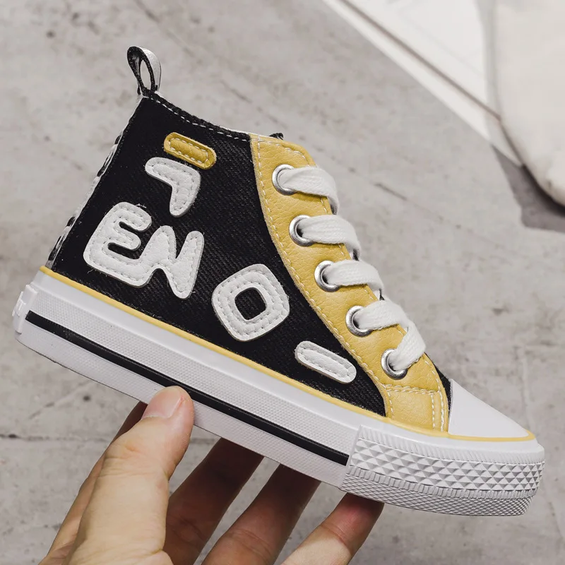 

High-top zipper student shoes 2020 new casual children's sports shoes boys and girls canvas shoes baby casual toddler shoes