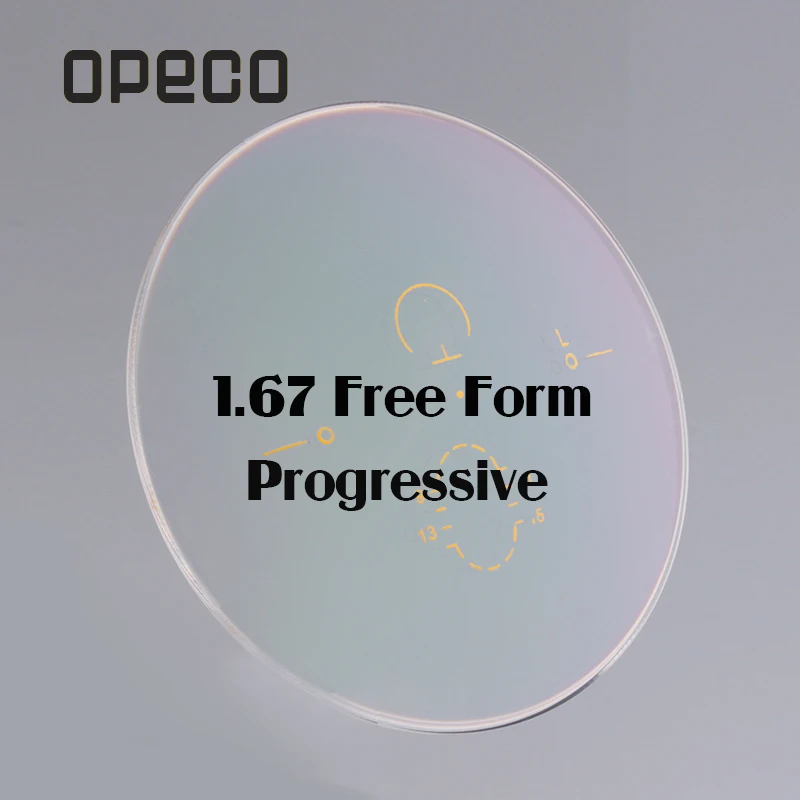 Прозрачные антибликовые оптические линзы Opeco Free Form с защитой от царапин |