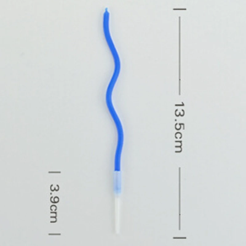 8 шт./компл. цветная изогнутая Свеча для торта безопасное пламя детей на день