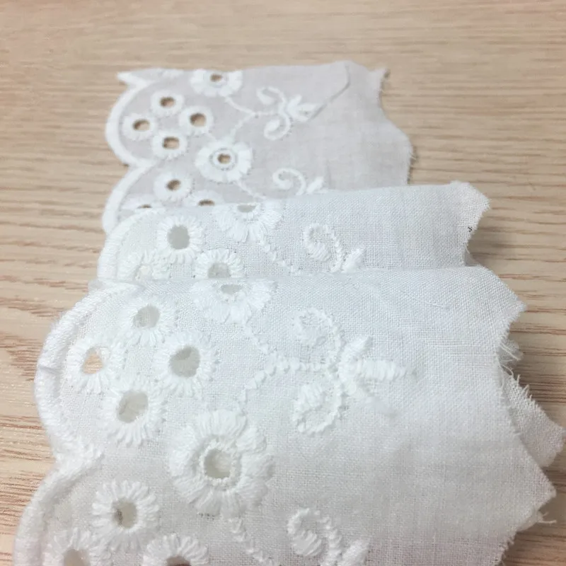 

NLI LY 14 yards Embroidered cotton lace trim edge for DIY sewing material