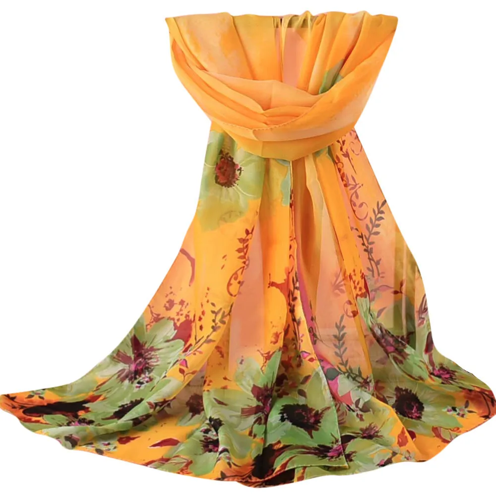 Зимняя распродажа товаров femme Шелковый chiffonfoulard женские шарфы для женщин дамская модная мягкая шаль с принтом длинный шарф 15