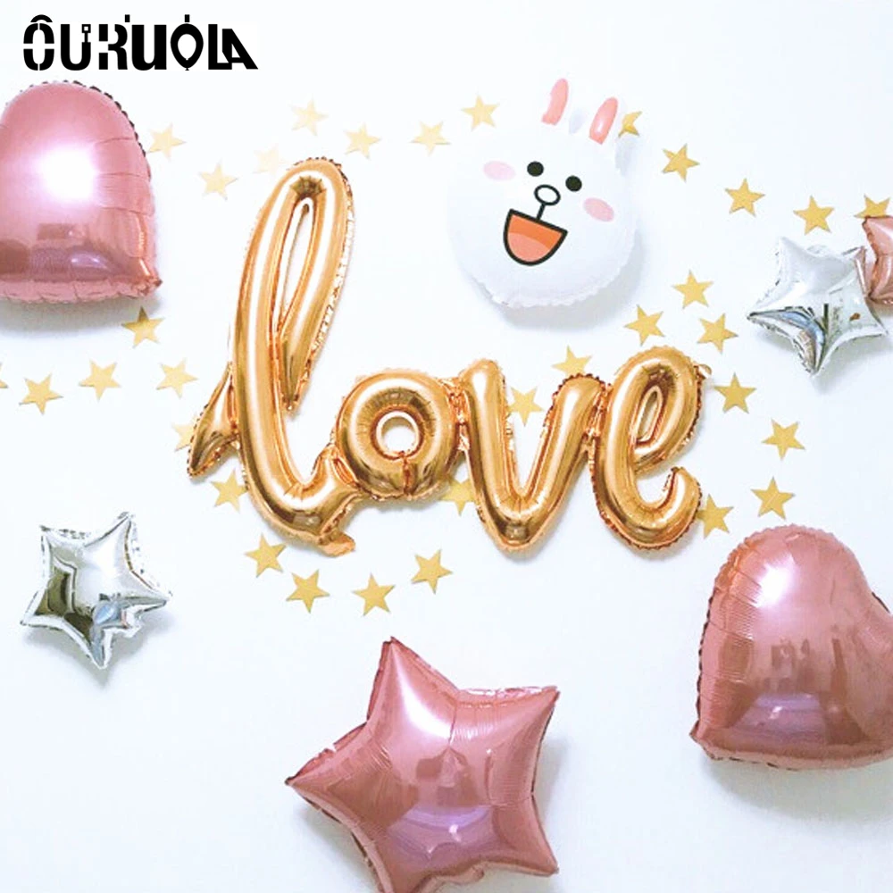 День рождения украшения Balloos шары Святого Валентина баллон с днем globos сердце